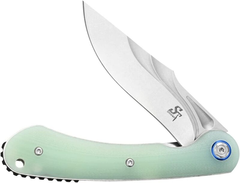 Silivien ST146 cuchillo plegable 14C28N hoja de acero G10/ Micarta mango bolsillo EDC cuchillo para el hogar herramienta para acampar al aire libre senderismo