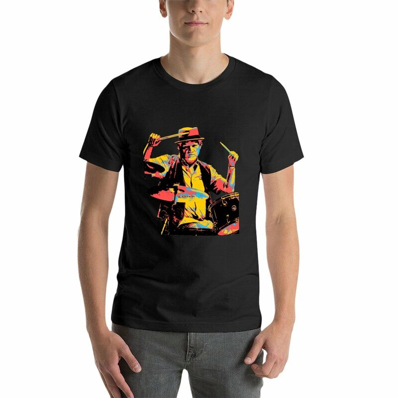 Essential pop art bill kreutzmann per 75th compleanno t-shirt manica corta tee summer top customizeds magliette per uomo pack