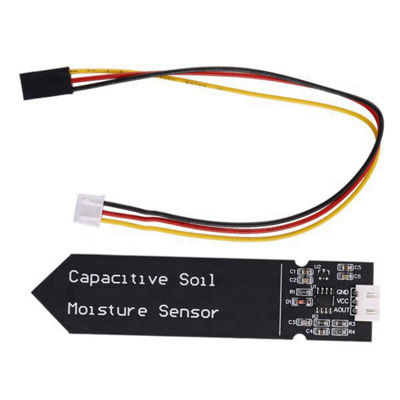 Módulo sensor de umidade do solo capacitivo, resistente à corrosão, fio de tensão ampla, analógico, 15pcs