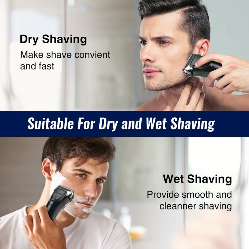 Afeitadora eléctrica de viaje para hombre, maquinilla de afeitar para hombre, afeitadora de barba recargable USB, maquinillas de afeitar de tamaño pequeño, maquinilla de afeitar compacta, uso en seco húmedo