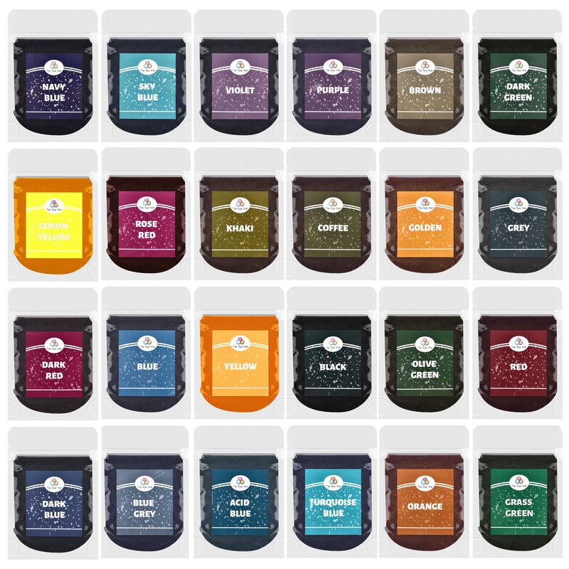 24 colori tessuto colorante abbigliamento ristrutturazione colorante cotone lino Jeans tela pigmento tessuto Tie Dye pigmento prodotti fatti a mano