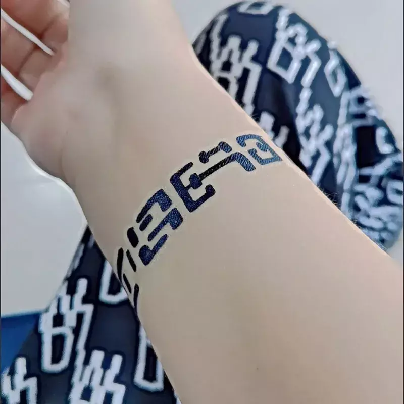 Stiker tato karakter Cosplay Anime Tian Guan Fu Cheng Hua Xie Lian stiker tato tahan air sementara dewasa uniseks Aksesori alat peraga