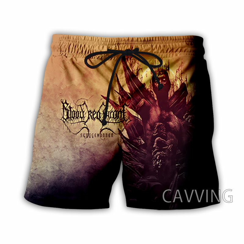 CAVVING-Shorts de plage College en 3D Blood Red Throne Band, Streetwear d'été, Shorts décontractés à séchage rapide, Shorts de survêtement pour femmes et hommes