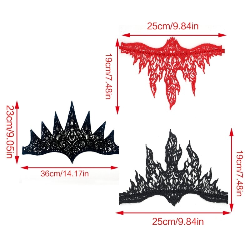 Delicate Adult Cosplay Lace Flame Hairband Banquet Make up Hair Decors