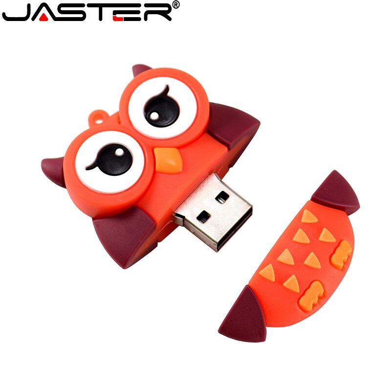 JASTER-pendrive de 64GB con dibujos animados, Penguin, búho, zorro, abeja, estilo usb 2,0, 4GB, 8GB, 16GB, 32GB, regalo creativo