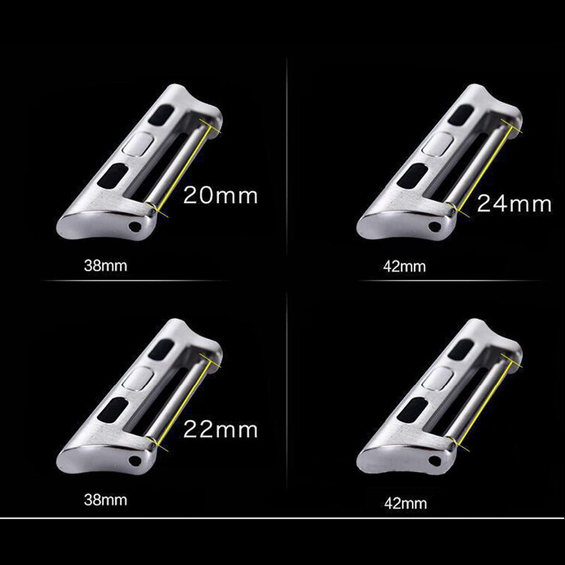 Conector Adaptador para Apple Watch série 8 7 se 6 5 3 iwatch 45mm/41mm 42mm/38mm 44mm/40mm Acessórios Linker de alumínio sem costura