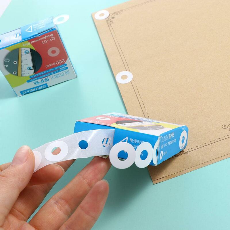 Adhesive 15mm Student Reinforcement Ring Hole Punch Protector Binding Paper Sticker Round Stickers Hole Reinforcement Labels