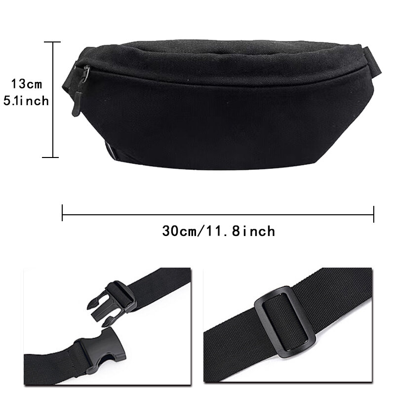 Waist Bag Sport Chest Bag Shark Print Casual Functional Large Bag Fashion Cross Pouch Phone Money Bag Travel Shoulder Bag Unisex