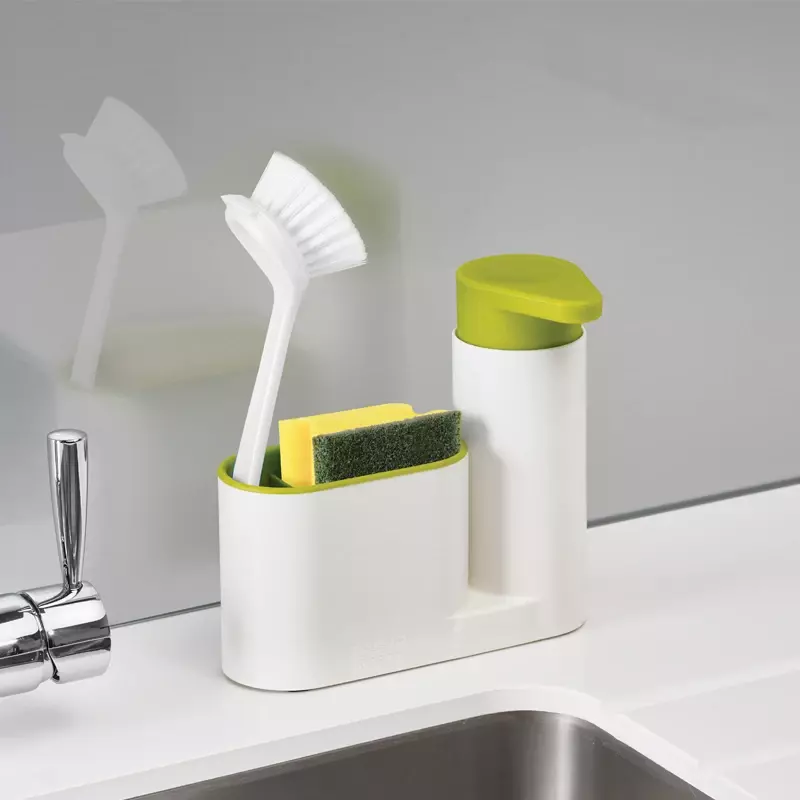 Banheiro Liquid Soap Dispenser Set, Shampoo prateleira de armazenamento, prático para cozinha, 2 em 1, ZJ130