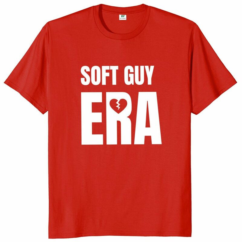 Koszulka Soft Guy Era zabawny prezent urodzinowy odzież męska 100% bawełna oddychająca koszulka na co dzień Y2k rozmiar ue