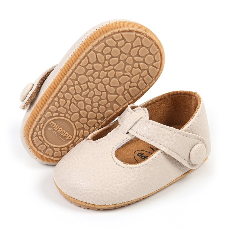 Zapatos planos de PU Premium para bebés, calzado de cuna para primeros pasos, superficie mate para fiesta, Festival, Baby Shower