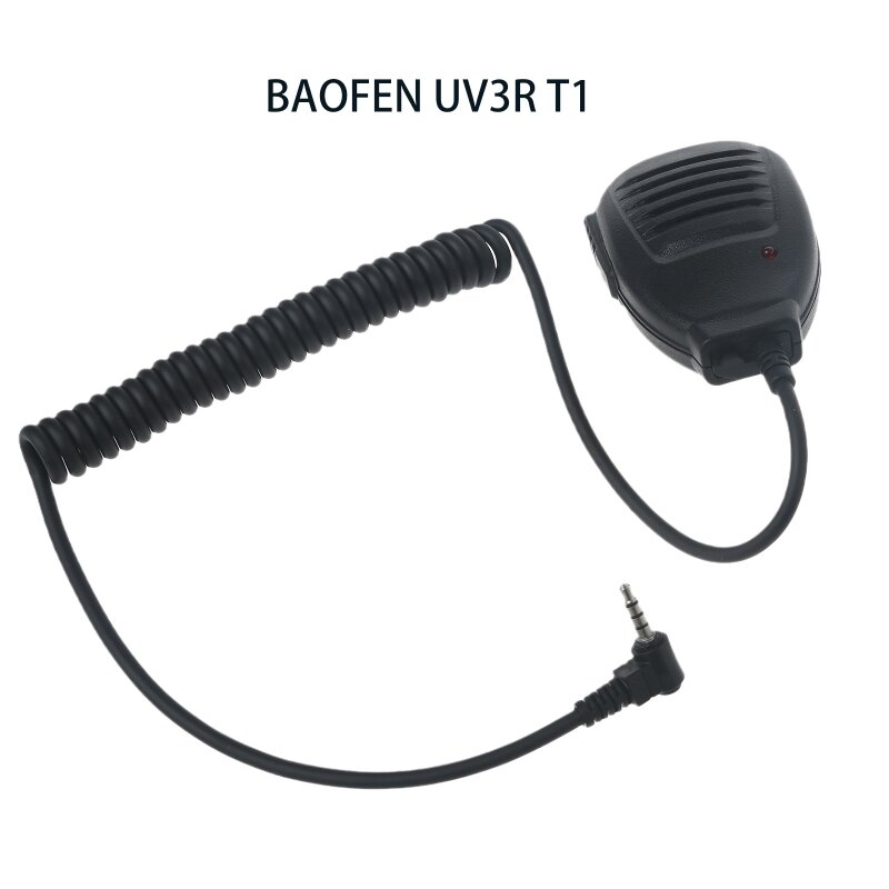 Microfone mão preto com indicador para Bf-t8 Uv-3r Bf-t1