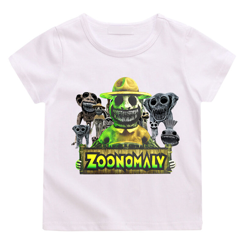 เสื้อยืดลายการ์ตูน Zoomaly เสื้อคอสเพลย์เด็กเสื้อยืดพิมพ์ลายเกมสำหรับเด็กหญิงเด็กชายเสื้อยืดฤดูร้อนแขนสั้น
