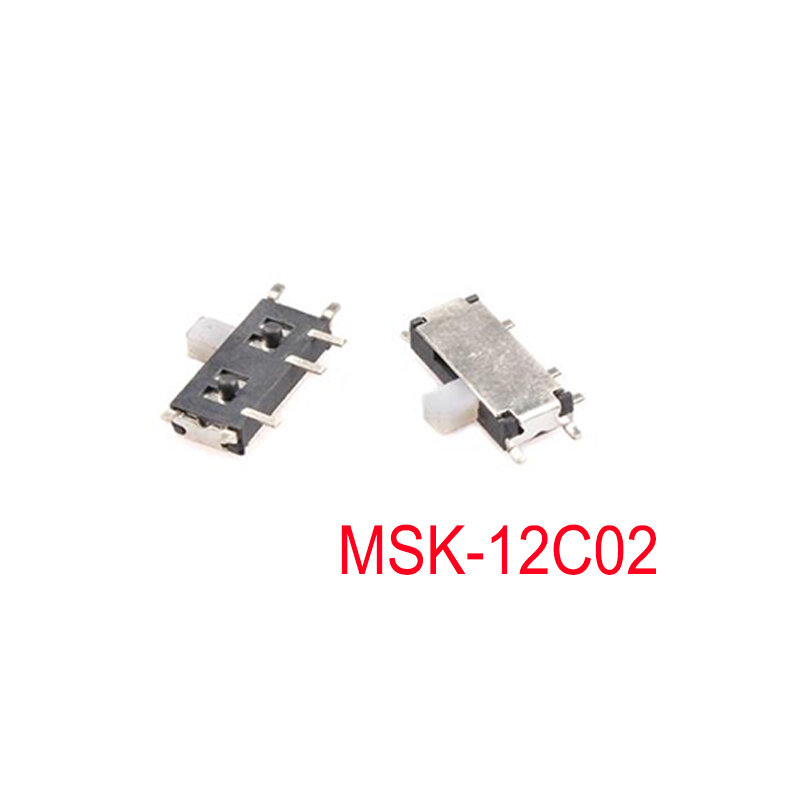 10PCS Double-Row Slide Switch and Toggle Switch Single Micro-power  Direct-inserted Horizontal Sliding Second Gear Third/Second