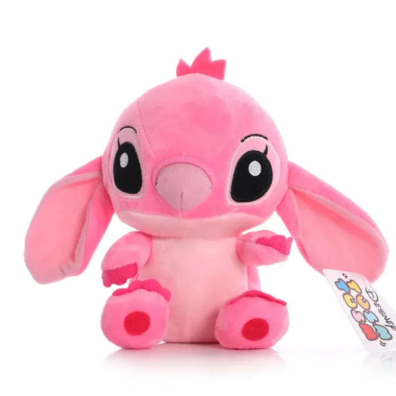 Bonecas de pelúcia Disney Lilo e Stitch, Cartoon Anime Toys, brinquedo de pelúcia, prendas de Natal infantis, azul e rosa, 20cm