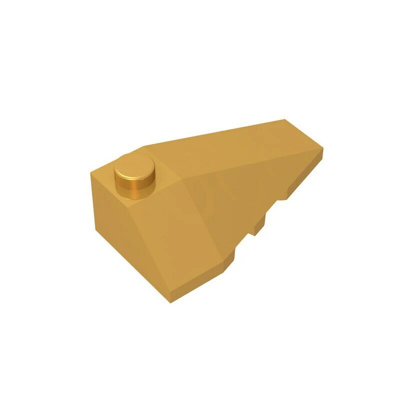 MOC PARTS GDS-754 RIGHT ROOF TILE 2X4 W/ANGLE compatible with lego 43711 children's toys Assembles Building Blocks Technical