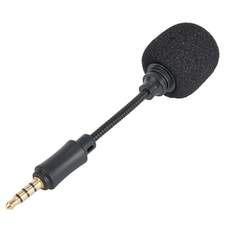 MIni micrófono de reducción de ruido para teléfono móvil, instrumentos de computadora, grabadora omnidireccional para tarjeta de sonido, micrófono negro