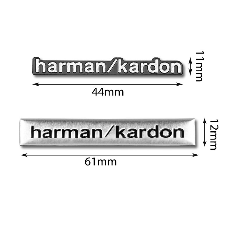 Altavoz estéreo Hi-fi 3D Harman/Kardon, insignia de aluminio, emblema, pegatina, accesorios de coche, pegatinas de Audio de estilo de coche