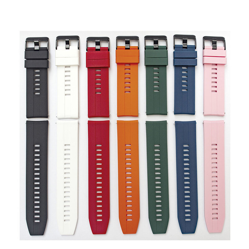 Pulseira de silicone para relógio Huawei, pulseira, pulseira para Huawei Watch 3, 4 Pro, GT4, GT3, GT 2, 42mm, 46mm, GT2 Pro, 20mm, 22mm