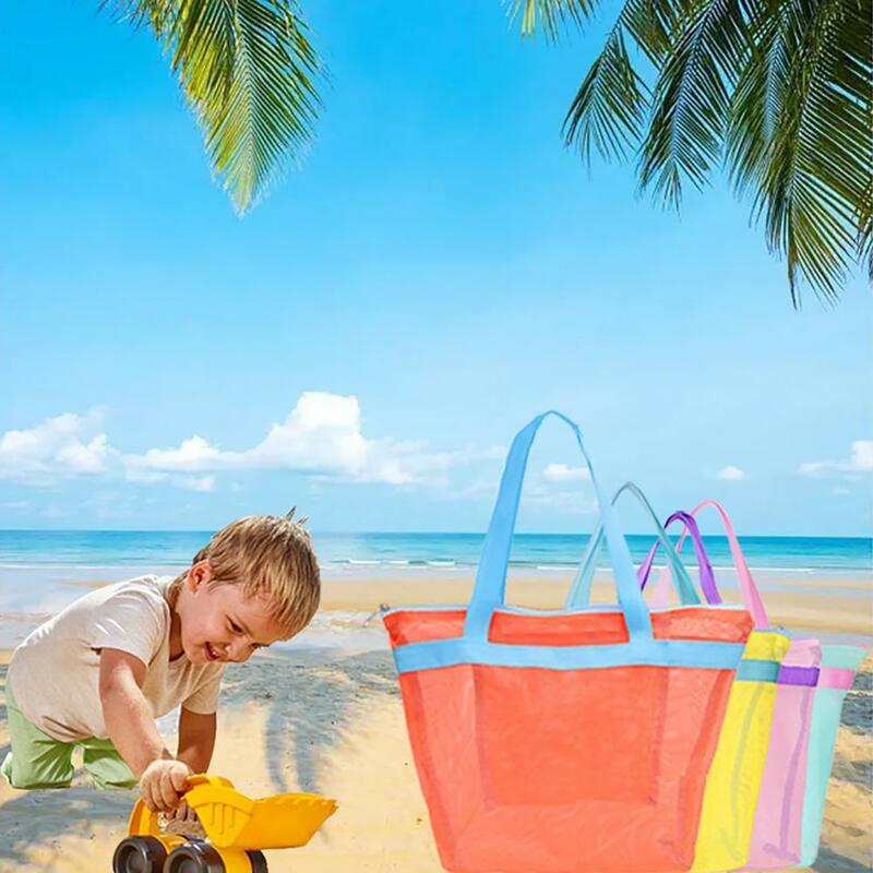Tas penyimpanan mainan anak-anak tas pantai kapasitas dengan drainase jala cepat kering Caddy mandi portabel untuk asrama perjalanan untuk sampo