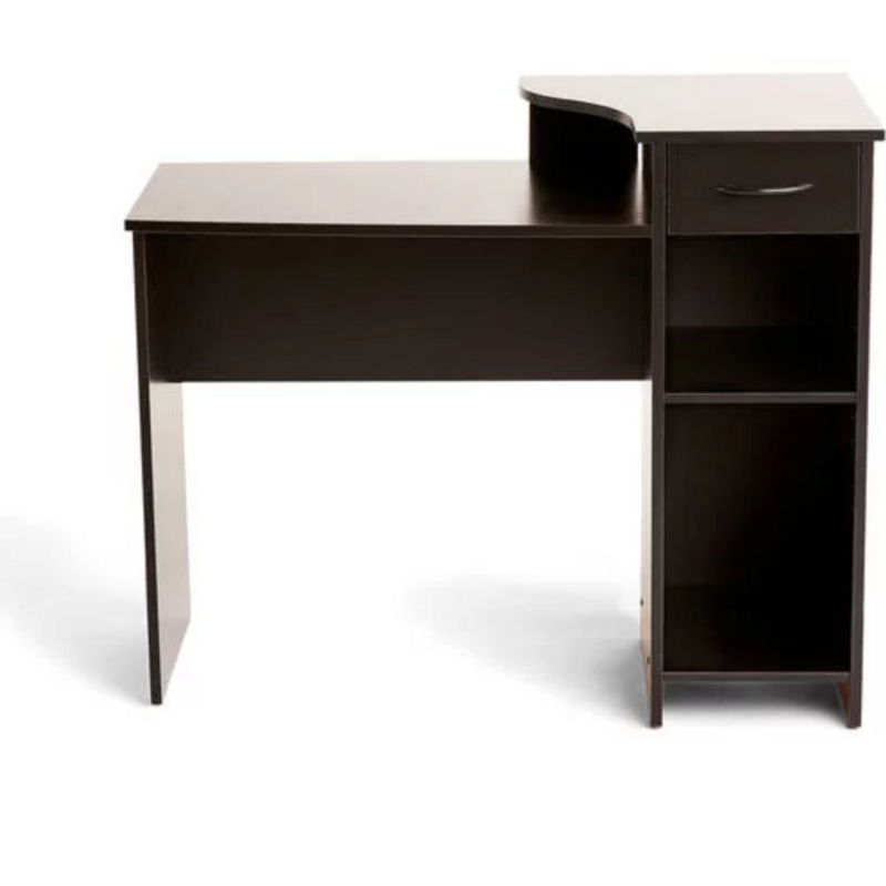 Стол для студентов с легко скользящим ящиком, стол для ноутбука с черной отделкой, настольный стол для ноутбука, игровой стол