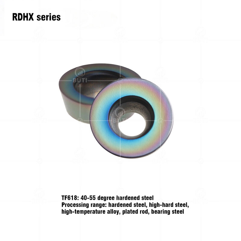 Deskar 100% ใบมีดเหล็กกล้าสำหรับงาน CNC TF618 RDHX12T3MOT RDHX1003MOT ดั้งเดิมเครื่องกลึงใบมีดกลึง