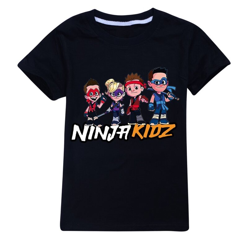 Ninja Kidz Junge Sommerkleid ung Spion Ninjas Teen Jungen Kleidung Baumwolle Jungen T-Shirt Boutique Kinder Kleidung O-Ausschnitt Mädchen Tops Shirt