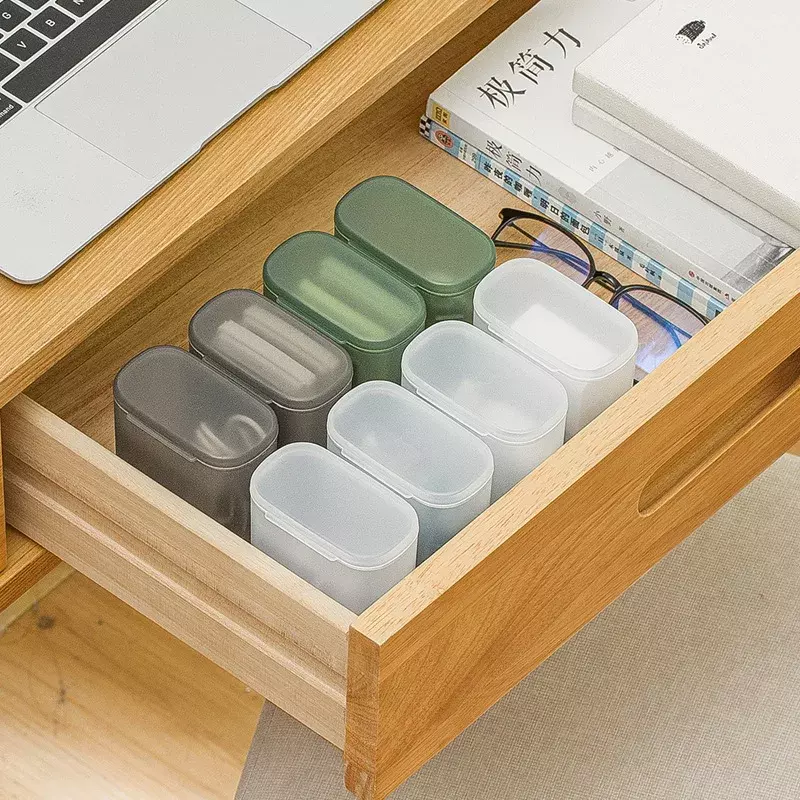 Desktop Data Cable Storage Box Dustproof With Cover Mobile Phone Charger Box Transparent Cable Wire Container Box in Office Home