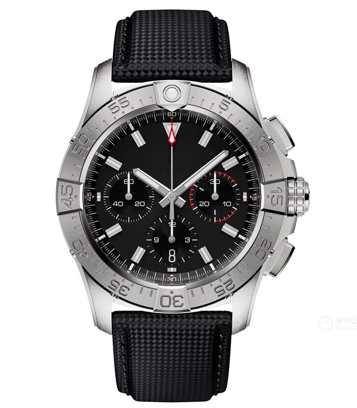 Luxury New Watch Men Quartz Chronograph Watches Avenger B01 Stainless Steel Black Blue Canvas Leather Timepiece Sapphire 44mm