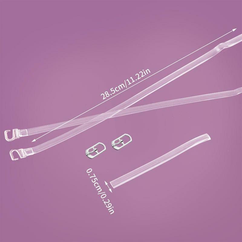 Clear Shoe Straps For Heels 1 Pair Transparent Invisible Heel Straps For High Heels Elastic Anti-Falling Beam Shoe Strings Ankle