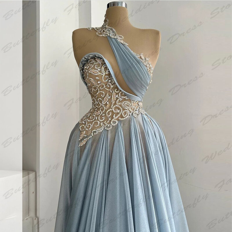 Mermaid Backless Party Evening Dresses For Women Fashion Sexy Off Shoulder Sleeveless Simple Fluffy Princess Style Prom Gowns