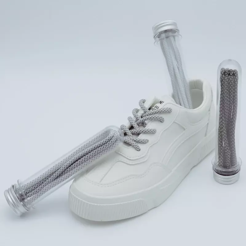 Cordones de poliéster para zapatillas de deporte, accesorio profesional de 4,5 MM, Color negro, gris oscuro, para hombre maduro y joven, 1 par