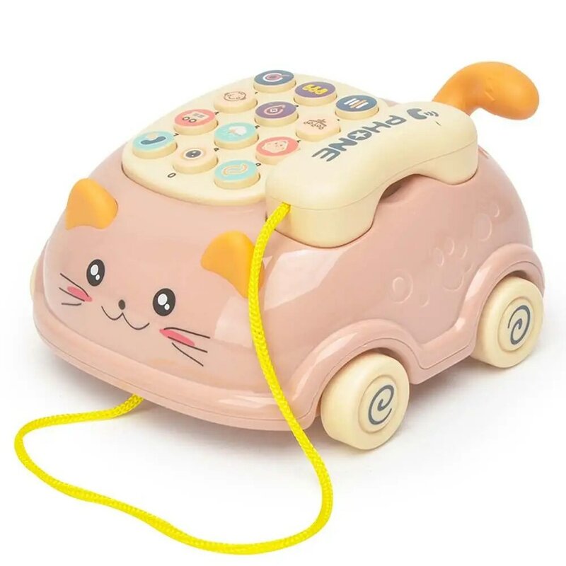 Machine Early Education With Music Sound Light Emulated Telephone Toys Telephone Toy Pretend Play Toy Simulation Landline Phone
