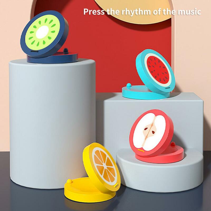 Cartone animato in legno sonaglio bordo per bambini carino modello di frutta sonaglio bordo regalo Puzzle per bambini Orff strumenti musicali giocattoli