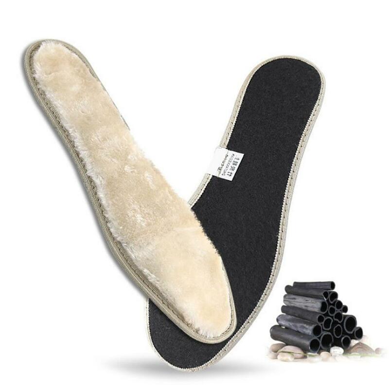 2-4Pack warme Plüsch Bambus Einlegesohlen Schuh pads für Männer Frauen Schuhe Stiefel