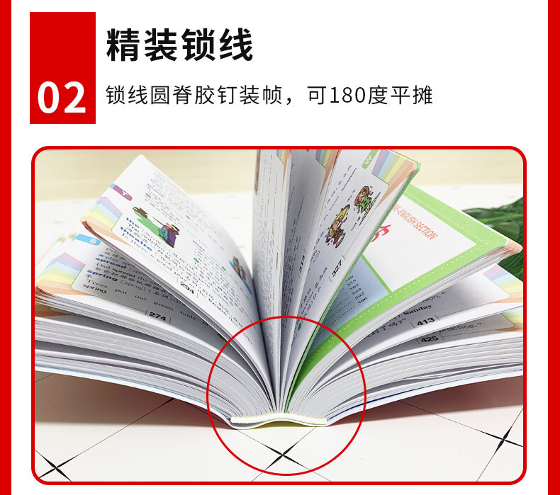 学生グレードの多機能ディクショナリ1-6色写真バージョン新しい完全な英語-中国