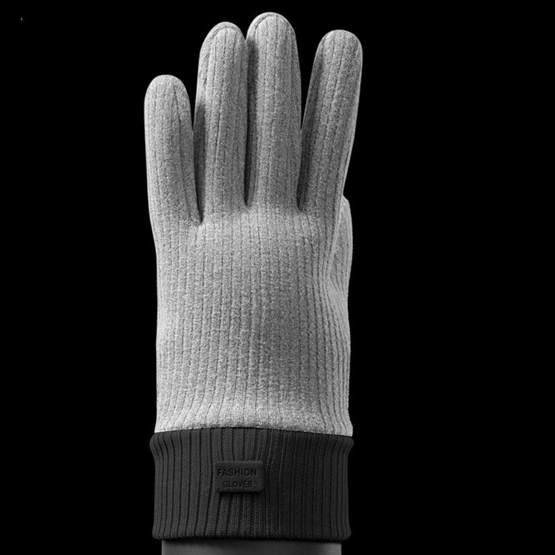 Touch Screen Full Finger Mittens Warm Cycling Gloves Five Finger Driving Gloves Thicken Ski Mittens Ski Knitted Gloves Cycling