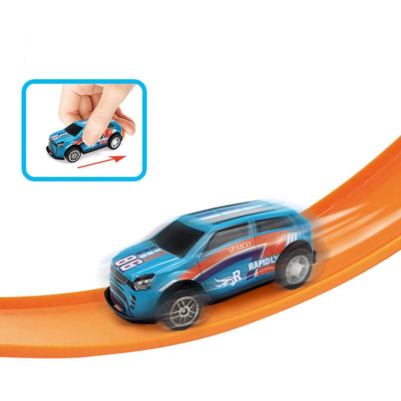 36pcs Auto Track Set Stunt Geschwindigkeit für Mädchen Kleinkinder Kreativität Alter 3 ~ 6 Track Playset Spielzeug Slot Car Race Track Set Pull-Back Auto