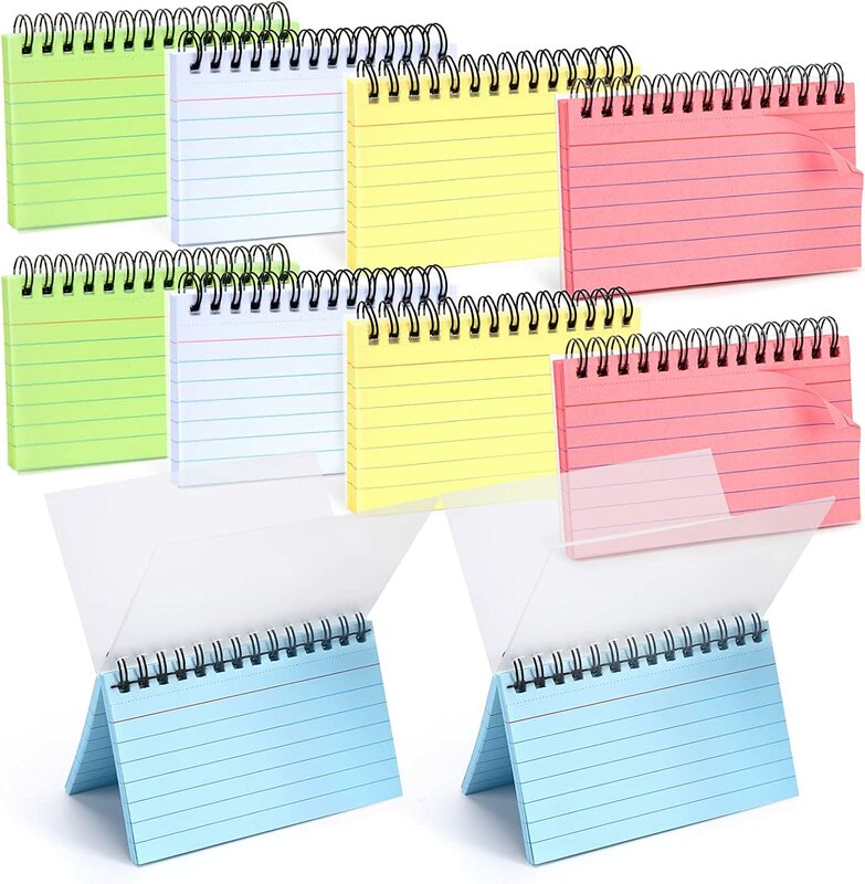 Cahier à spirale multicolore, bloc-notes à ligne horizontale intérieure, bloc-notes de bureau, bloc-notes collants, liste de tâches, 50 feuilles