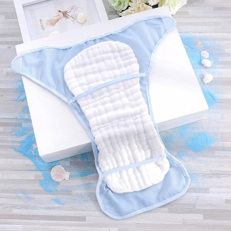 Baby Thickening Reusable Diaper Newborn Training Pants Washable Ecological Cotton Diapers 10-layer Cloth Nappies Toddler Stuff