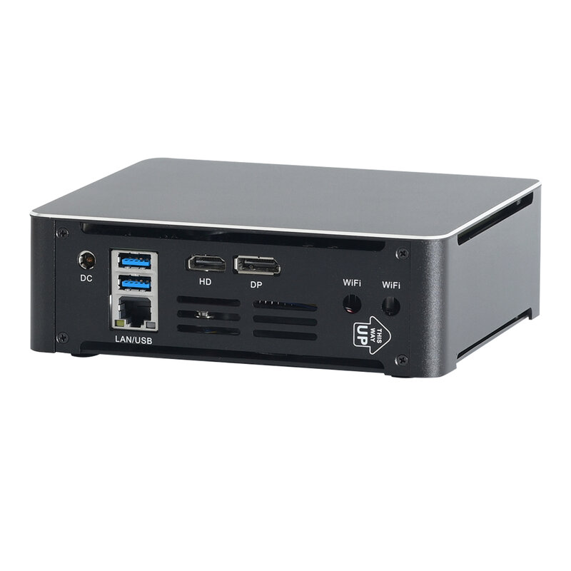 HUNSN PC Mini 4K, komputer Desktop, Server, 12 Core I5 1340P / I7 1360P, BM21b, DP1.4a, HDMI2.1, 6 x USB3.0, fitur lengkap tipe-c