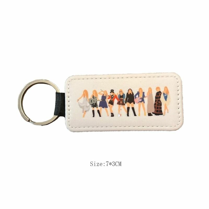 Porte-clés en cuir inspiré de Taylor pour filles, porte-clés pendentif créatif carré, bijoux
