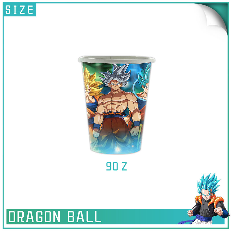 Anime Dragoned Ball Birthday Party Decorations Include Paper Cup Plate Napkin Cake Topper for Kids Party Supplies Baby Shower