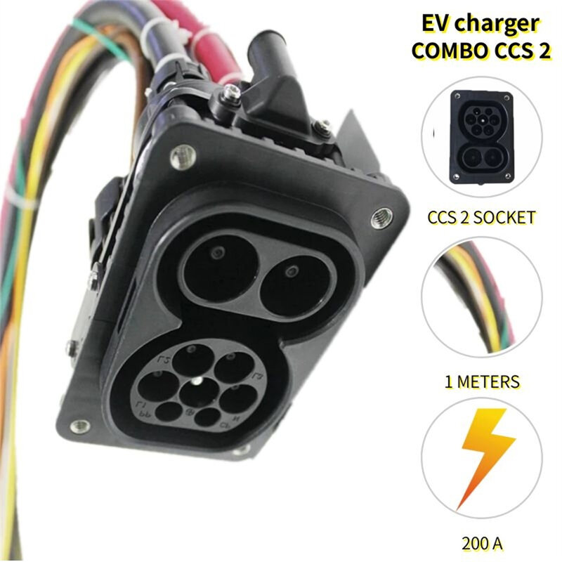 ケーブル付き電気自動車用の迅速な充電器,ケーブル付きの2つのコンボ,200A,または1mのアクセサリ