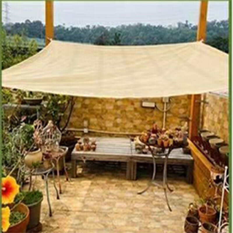 Malla de sombreado para jardín al aire libre, malla de sombreado para terraza, malla de sombreado para camping, protección UV, tela de protección solar HDPE, sombrilla beige