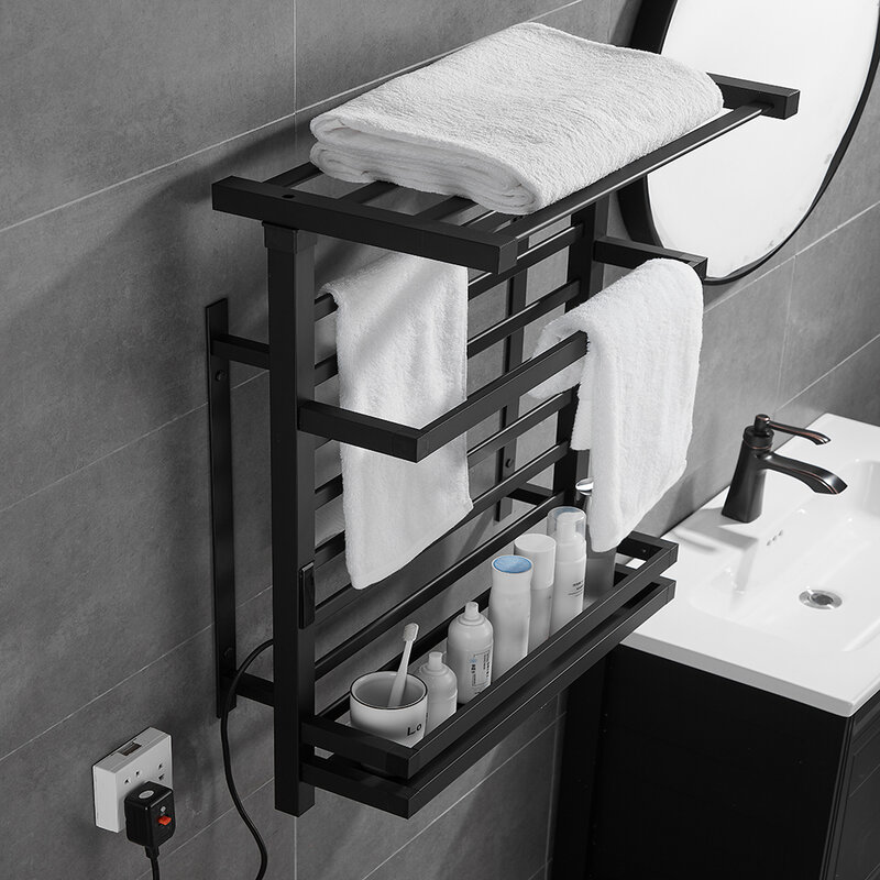 Bathroom Accessories Towel Warmer Rack With Adjustable Temperature 115℉-155℉ ，45℃-70℃ Tower Rail