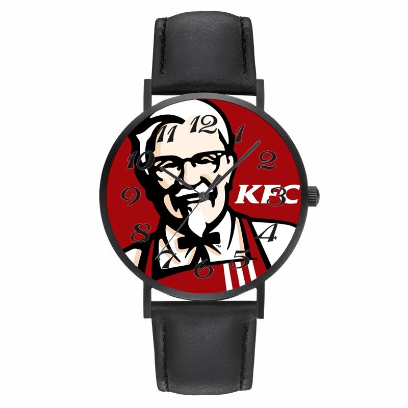남성과 여성을위한 새로운 모든 블랙 가죽 식사 브랜드 디지털 석영 손목 시계 빈티지 스타일 선물