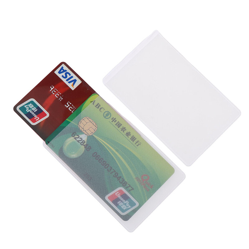 Porta carte di credito trasparente in PVC da 20 pezzi porta carte di credito per banca porta carte di credito Anti-smagnetizzazione impermeabile