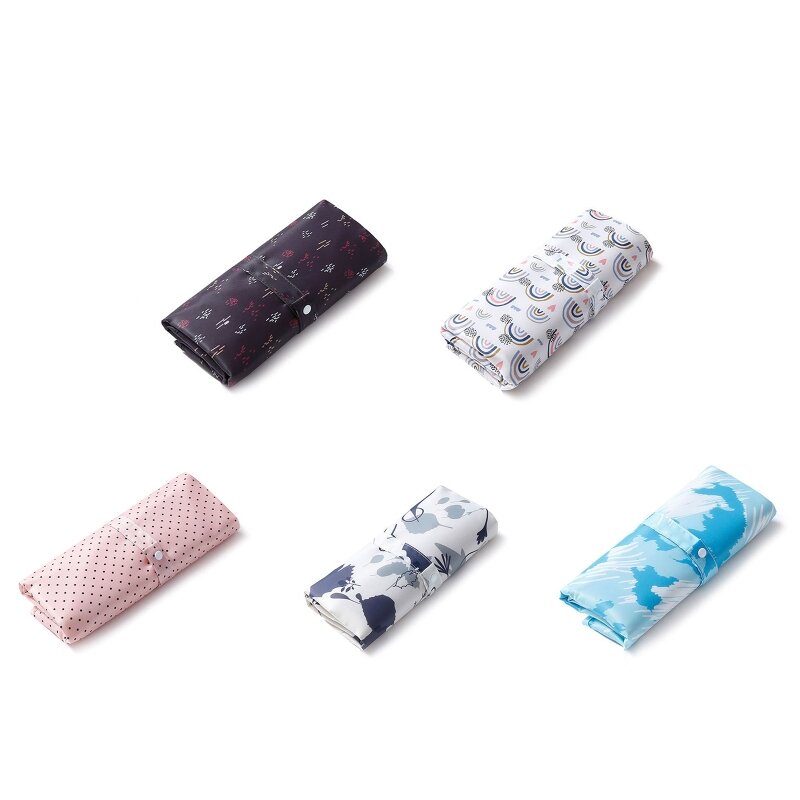 Portable Tahan Air Popok Mengubah Tikar Nilon Lipat Popok Pad Perlengkapan untuk Bayi Perempuan Anak Laki-laki Luar Ruangan Bisa