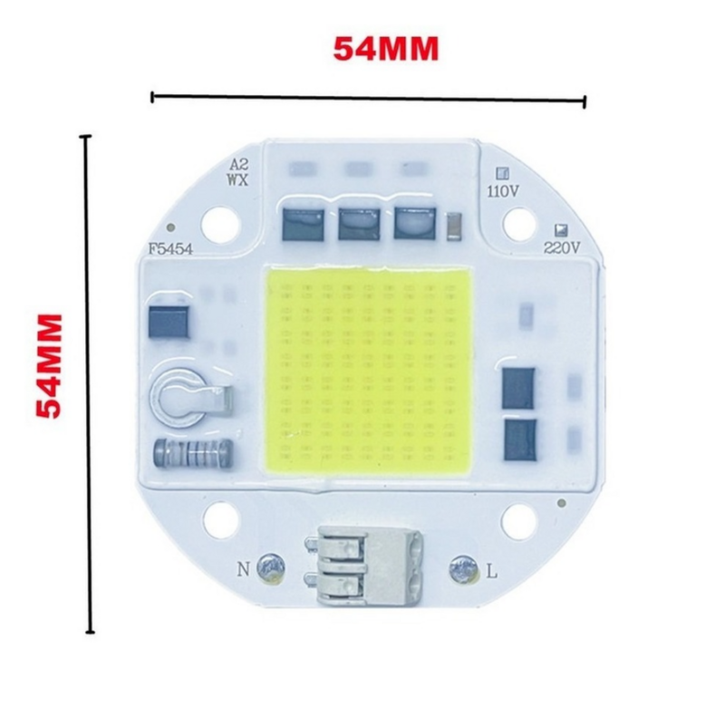 Chip LED COB sin necesidad de controlador, cuentas de lámpara para foco de luz de inundación, bricolaje, sin soldadura, AC110V, 220V, 50W, 70W, 100W